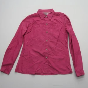 ExOfficio Womens Button Up Hiking Shirt Size Small Long Sleeve Vented Pink - Picture 1 of 6