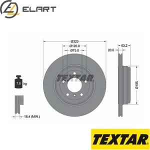 2x BRAKE DISC 92122703 FOR BMW 5/E60/E61 N52B30A/BF/B N53B30A 3.0L N53B25 2.5L - Picture 1 of 6