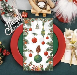 ALMOST FREE SHIPPING 2 Individual Paper Napkins (Natural Christmas Ornaments) - Picture 1 of 2