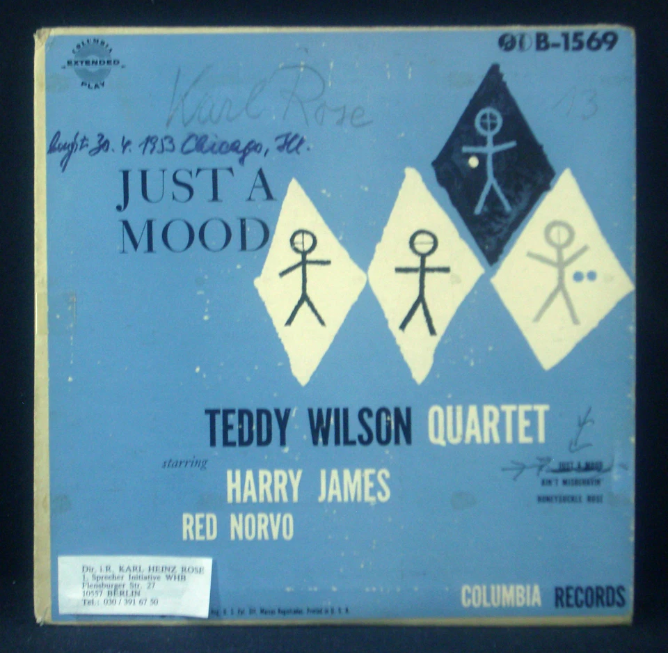 7 " Teddy Wilson Quartet - Just A Mood, Harry James, Red Norvo - Image 1 of 1