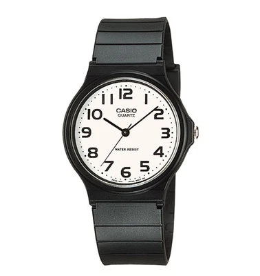 Casio MQ24-7B2, Classic Analog Watch, Black Resin, White Dial, Water Resistant - Image 1 of 2