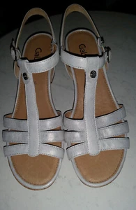 Gabor Damenschuhe Sandalen Absatz Gr. 7 ¹/² Heaven Silber NP 69,99 € # - Bild 1 von 10