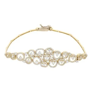 Armband 585/000 (14 Karat) Gold mit synth Zirkonia getragen 25320574 - Bild 1 von 8