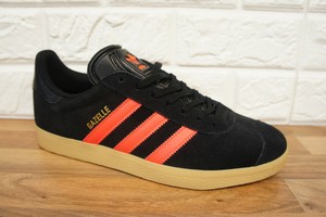 adidas gazelle mens black and orange