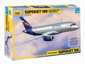 Zvezda 7009 Russian Civil Airliner Superjet 100 Plastic Scale Model 1:144 NEW - Picture 1 of 7