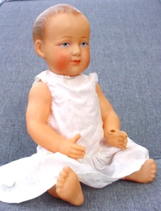 Antique French Petitcollin Celluloid Baby Doll 13" Mold 35 - Picture 1 of 14