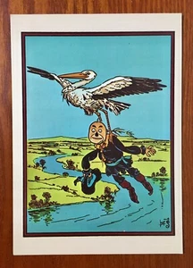 THE WIZARD OF OZ Vintage Postcard 1986 Scarecrow Stork 6"x4.5" Dover Pub. - Picture 1 of 2