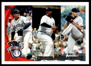 2010 Topps #171 AL Win Leaders Hernandez / CC Sabathia / Justin Verlander - Picture 1 of 2