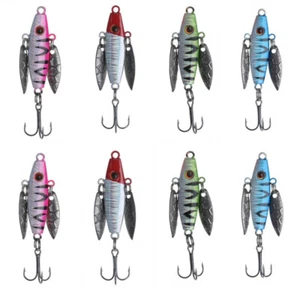 8PCS Winter Ice Fishing Lures Luminous 7.2g Metal Jig Spoons Glow Swimbait Baits - Picture 1 of 30