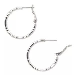 Surgical Stainless Steel Silver Hypo Allergenic 30mm Hoop Earrings for Allergies - Picture 1 of 1