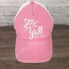 Salt Life Sea Yall Snap Back Mesh Hat Cap Womens Pink Adjustable