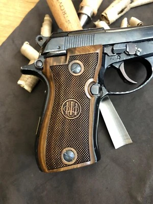Beretta F81 81FS 81BB 81F F84 Walnut Grips Handmade. US Based Seller. Checkered