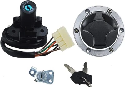 Juego de llaves de bloqueo de tapa de gas para asiento interruptor de encendido para Kawasaki Ninja EX250 EX300 Foto 1 de 4