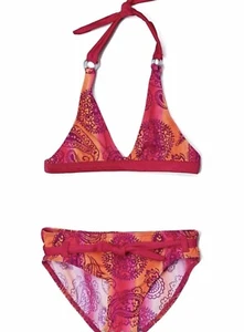 Girls Size 5 Two Piece Geometric Swimsuit - Picture 1 of 5