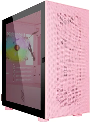 Fobia L10 Rosa Case Micro-ATX per PC Gaming Mini Tower 0.60MM SPCC Ventola White - Immagine 1 di 4