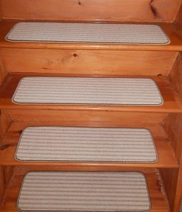 13 Step 9" x 30" + Landing 24" x 30'' Stair Treads Wool Woven Tufted . - Picture 1 of 5