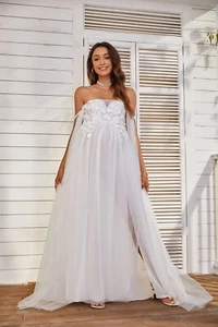 Sexy Maternity Photoshoot Floral Chiffon Dresses Pregnant Photography  Long Gown - Picture 1 of 10