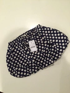 NWT CREWCUTS J CREW GIRL'S BUBBLE HEM NAVY BLUE POLKA DOT Knit Skirt 3 Yr - Picture 1 of 4