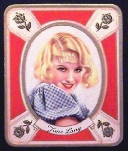 #106 June Lang 1934 Garbaty Film Star Series 1 Tarjeta de cigarrillo en relieve - Imagen 1 de 1