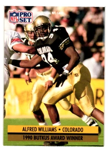 1991 Pro Set Football Card #35 ALFRED WILLIAMS RC Colorado Buffaloes - Picture 1 of 2