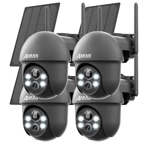 ANRAN Security Camera 3MP Solar Battery 360° PTZ Wireless Wifi CCTV Outdoor - Picture 1 of 15