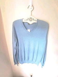 Banana Republic blauer Pullover mit V-Ausschnitt Größe Large  - Bild 1 von 6
