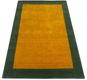 Gold Green Carpet 100% Wool Gabbeh 120x180 CM Hand Woven Home Deco WR152 - Picture 1 of 6