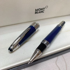 Montblanc Characters JFK Luxury Blue Color Rollerball Pen With Pen Refill Box - Picture 1 of 5