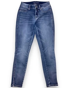 Maurices Jeans Girls Extra Small Blue Denim Straight Leg Medium Wash Mid Rise - Picture 1 of 4