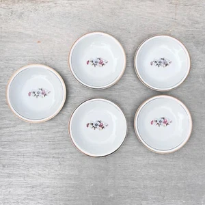 Vintage 1970s Best China Floral Porcelain Plate Set of 5 Original Box Japan - Picture 1 of 24