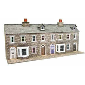 Stone Terraced House Fronts N Card kit Metcalfe PN175 - Picture 1 of 3