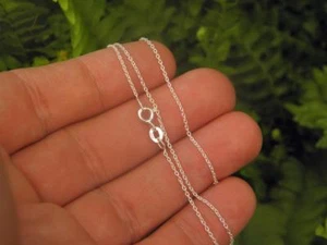 1.0mm Superfine CABLE Chain - 925 SOLID Sterling Silver (40cm - 60cm) - Picture 1 of 3