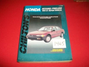 1984-91 HONDA ACCORD & PRELUDE ALL MODELS CHILTONS REPAIR MANUAL #8255 - Picture 1 of 4