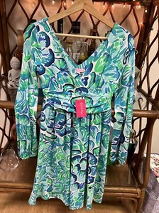 Neu mit Etikett Lilly Pulitzer Blumenkleid achatgrün LAZY RIVER XS - Bild 1 von 6