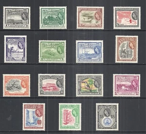 BRITISH GUIANA SCOTT 253 - 267 MVLH SET - 1954 LOCAL SCENES/ELIZABETH II ISSUE - Picture 1 of 2