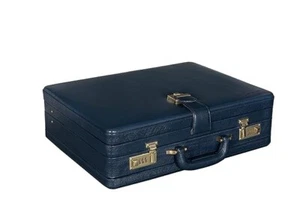 New Leather Travel Briefcase Combination Lock Office Business Handbag - Picture 1 of 7