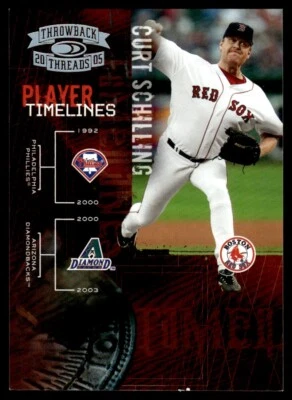 2005 Donruss Throwback Threads Player Timelines Curt Schilling Arizona - Image 1 of 2