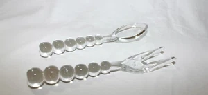 VINTAGE Imperial Glas KERZENDOCHT GABEL LÖFFEL 2 STÜCK SALAT Servier SET - Bild 1 von 4