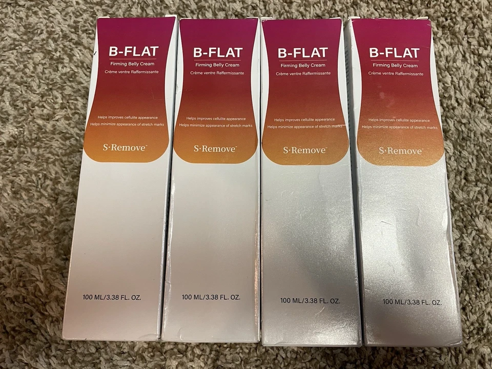 Lote de 4 S NUEVOS. Crema reafirmante para el vientre B-Flat Remove 3,38 oz/100 ml Exp. Fecha 2027 Foto 1 de 1