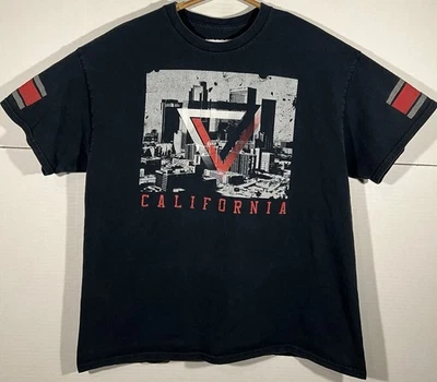 Camiseta TONY HAWK California Skater XL Negra Gráfica Camiseta Mangas a Rayas Foto 1 de 4