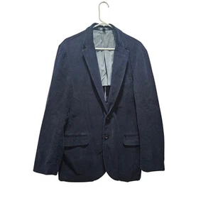 J. Crew Marineblau Herren Cord Blazer Sport Mantel Jacke Zwei Knöpfe Große Gr. L - Bild 1 von 7