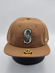 NEW Seattle Mariners Carhartt '47 Collab SOLD OUT Snapback Khaki Sports Hat - Picture 1 of 7