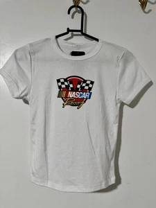 Camiseta de manga corta NASCAR Racing blanca para niños talla S nueva con etiquetas - Imagen 1 de 3