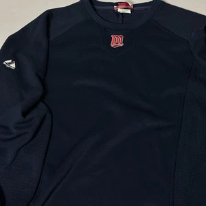 VTG Majestic Minnesota Twins Therma Base Training Long Sleeve Shirt Navy Blue XL - Picture 1 of 15