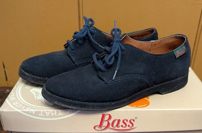 Женские замшевые кожаные оксфорды Bass темно-синие размер 6 седло и обувь Buc 4774 Derby - Изображение 1 из 4