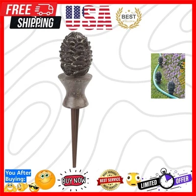 Guia de mangueira decorativa de bronze com âncora de 6” para gerenciamento de jardim sem esforço - Imagem 1 de 3