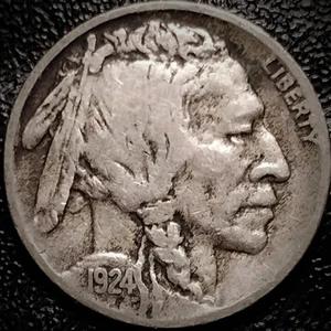 1924 D Buffalo Nickel - Elección fina - 5C - Imagen 1 de 2