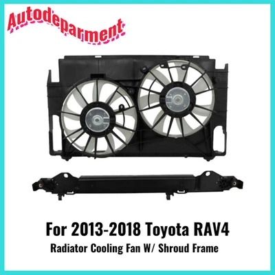 Ventilador de refrigeración del radiador para Toyota RAV4 2013-2018 2 PIEZAS CONJUNTO DE VENTILADOR Y CUBIERTA Foto 1 de 4