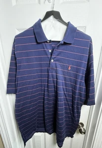 Polo Ralph Lauren Poloshirt Classic Fit gestreift Kurzarm Gr. Large marine pink - Bild 1 von 7