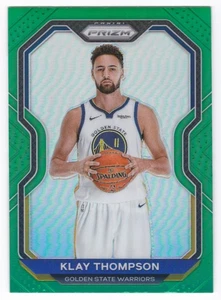 2020-21 Panini Prizm Klay Thompson #87 Green Prizm Refractor Parallel Warriors - Picture 1 of 2